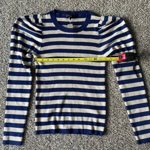 J Crew Puff-Sleeve Ribbed Silk-Blend Sweater